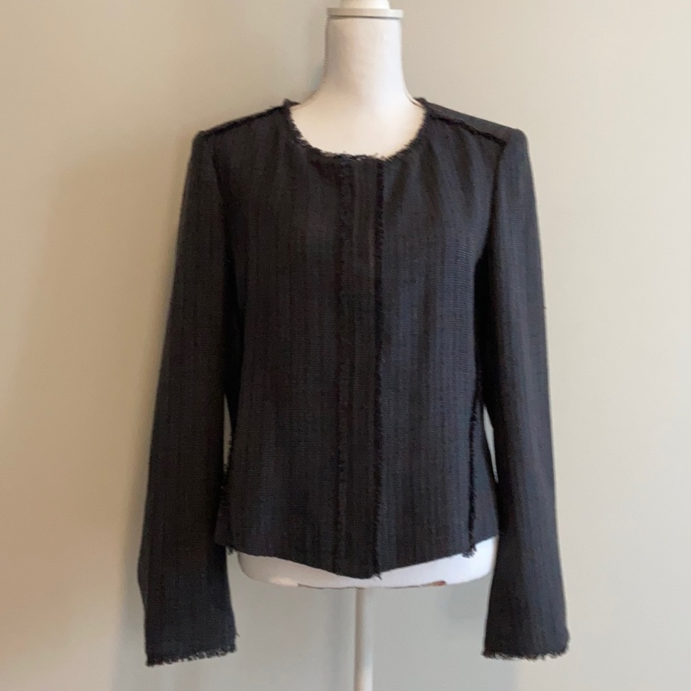 Ann Taylor Loft Frayed Tweed Jacket